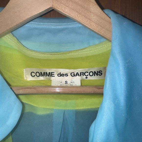 Comme des Garcons Sheer Blue, Pink and Yellow Shirt - Picture 2 of 12